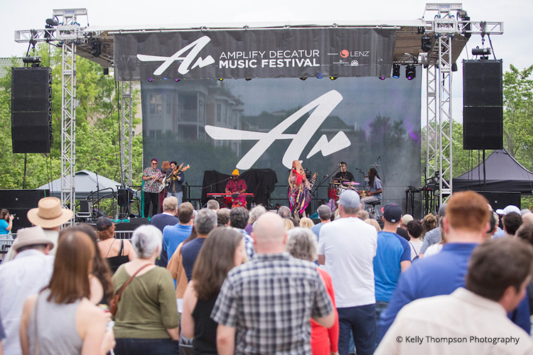 Amplify Decatur Musical Festival crowd 2023